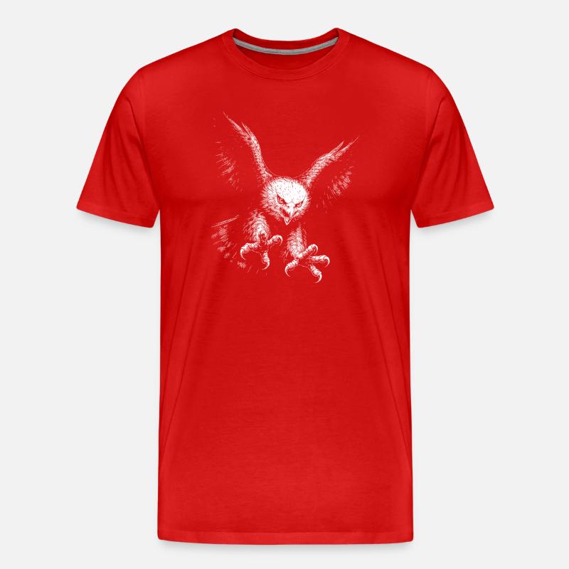 Pygargue à queue blanche - T-shirt bio Premium Homme - rouge
