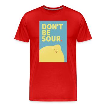 Ne soyez pas amer : design drôle d’affiche citron - T-shirt bio Premium Homme - rouge - Devant - Damien (186cm)