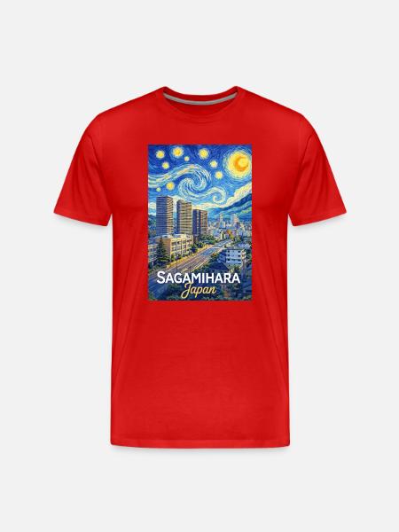 Sagamihara, Japan - Herre Premium T-shirt økologisk - rød