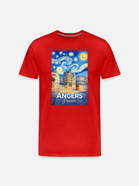 Angers, France - Men's Premium Organic T-Shirt - red