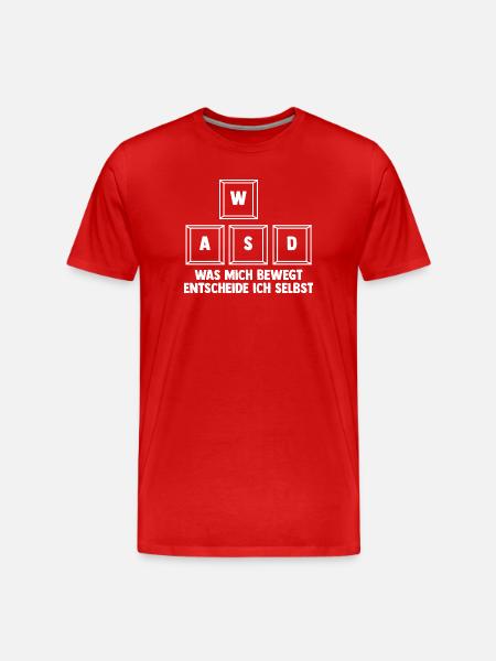 Zocken Computerspieler Zocker Gaming Gamer - Männer Premium Bio T-Shirt - Rot