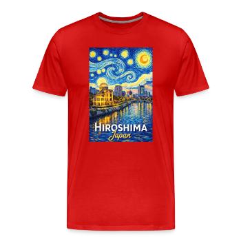 Hiroshima, Japan - Men's Premium Organic T-Shirt - red - Front - Damien (186cm)