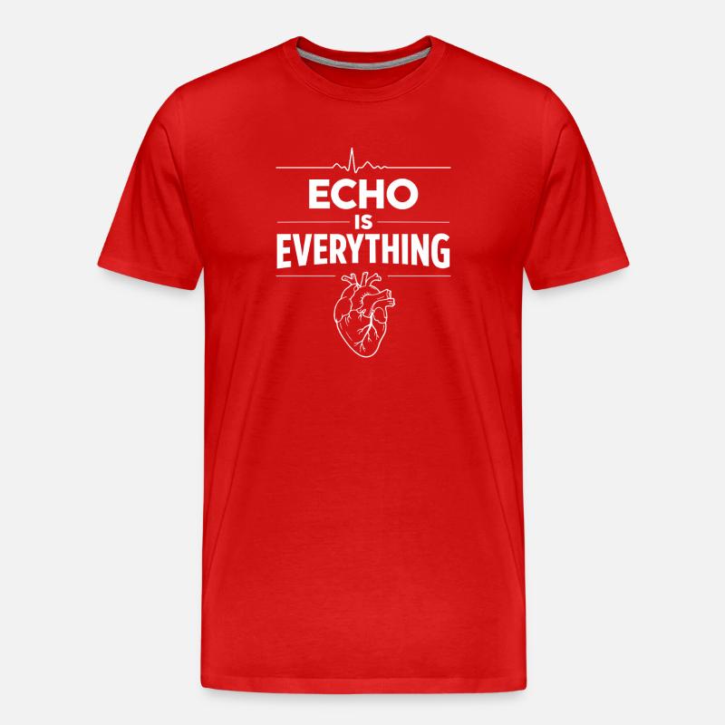 Herzultraschalltechniker Echo-techniker - Männer Premium Bio T-Shirt - Rot