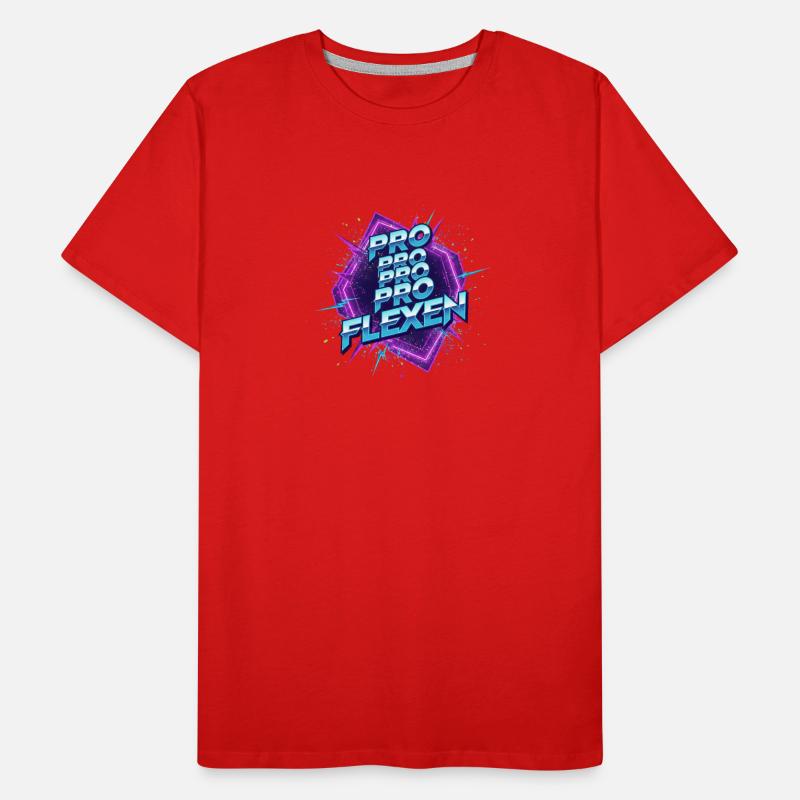 Neon Retro ProFlexen Männer Premium Bio T-Shirt
