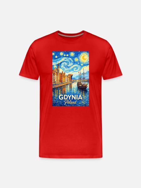 Gdynia, Poland - Men's Premium Organic T-Shirt - red