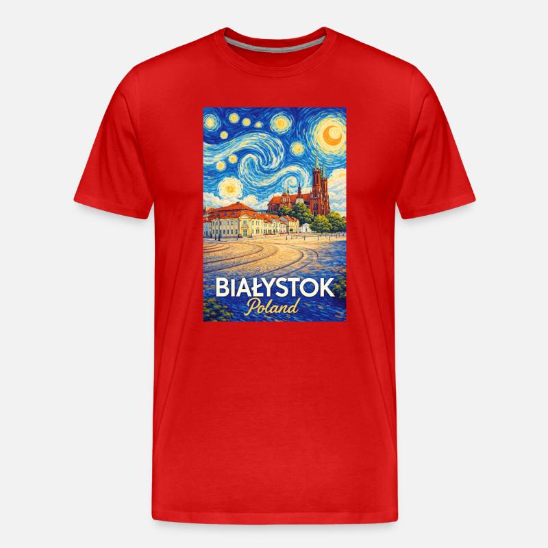 Białystok, Polen - Männer Premium Bio T-Shirt - Rot