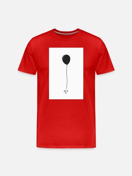 Let It Go Balloon Minimal Poster - Men's Premium Organic T-Shirt - red