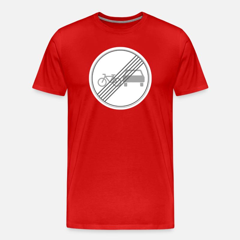 Overtaking by bike allowed again - Men's Premium Organic T-Shirt - red