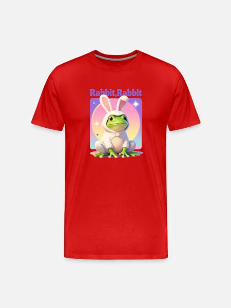 Häschentraum - Männer Premium Bio T-Shirt - Rot