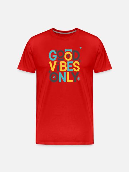 Nur gute Stimmung! - Männer Premium Bio T-Shirt - Rot