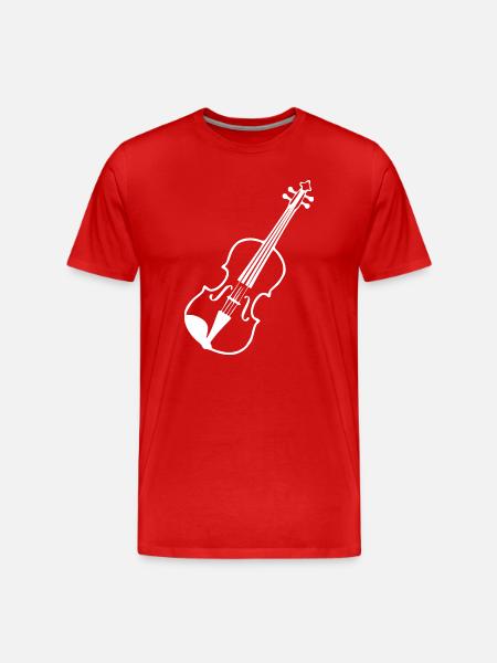 Violin Violin Music Gift - Men's Premium Organic T-Shirt - red
