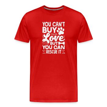 Foster Adopt Volunteer Paw Animal Rescue Love - Men's Premium Organic T-Shirt - red - Front - Damien (186cm)