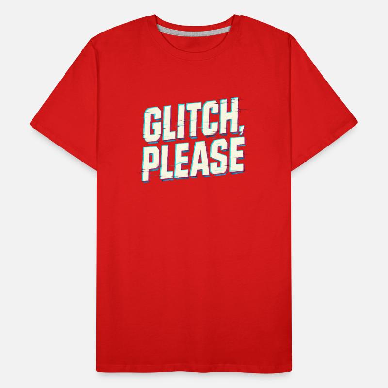Glitch Please | Retro Gaming Hacker Vibes Men's Premium Organic T-Shirt