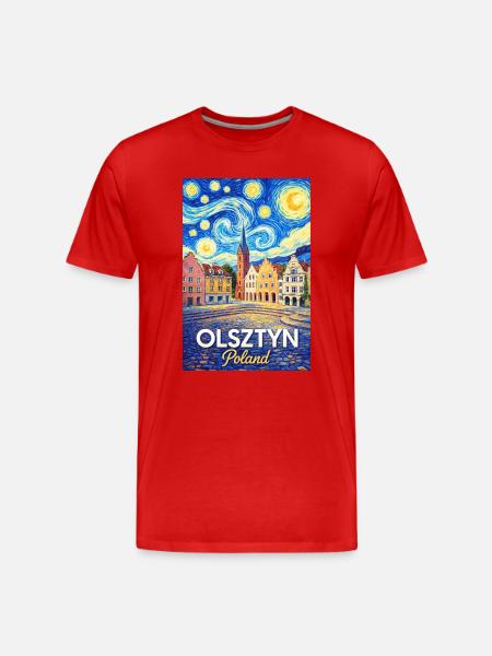 Olsztyn, Poland - Men's Premium Organic T-Shirt - red