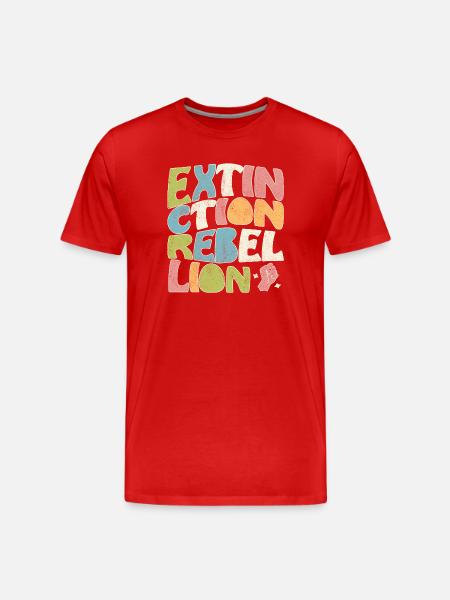 Extinction rebellion retro - Männer Premium Bio T-Shirt - Rot