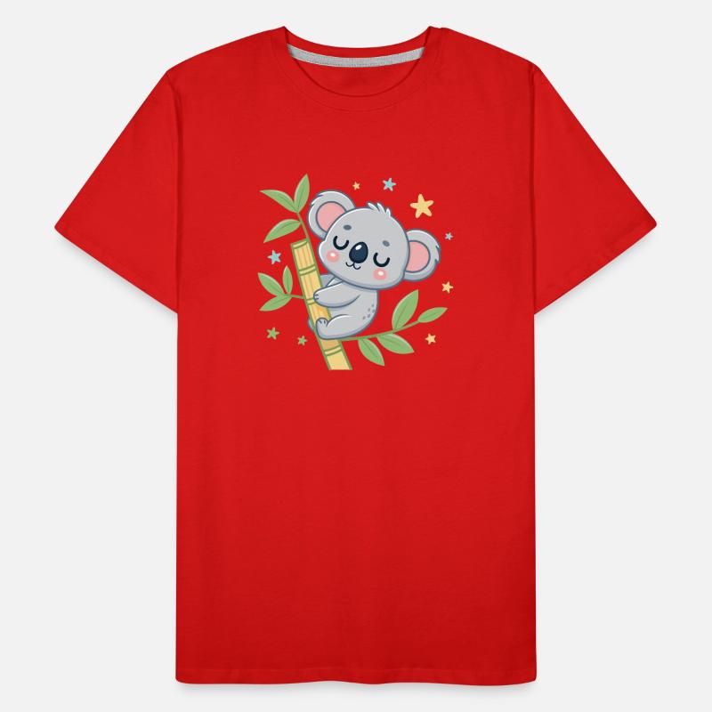 Koala auf Bambus-Träumerei Männer Premium Bio T-Shirt