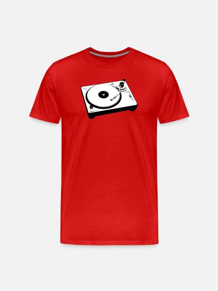 Turntable Plattenspieler DJ - Men's Premium Organic T-Shirt - red