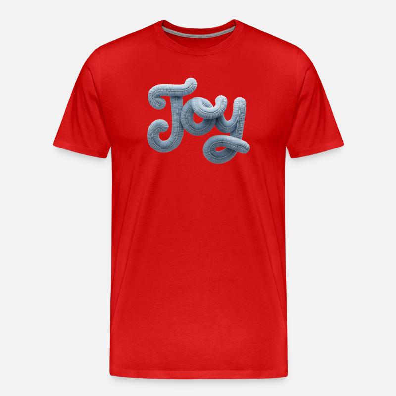 Joy Modern Patchwork Look - Men's Premium Organic T-Shirt - red
