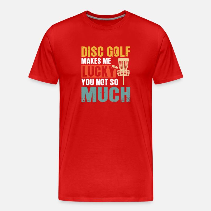 Cadeaux de disc golf Disc Golf - T-shirt bio Premium Homme - rouge