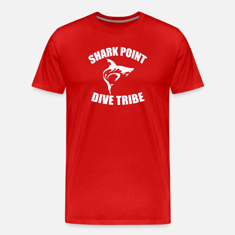 SHARK POINT DIVE TRIBE - T-shirt bio Premium Homme - rouge
