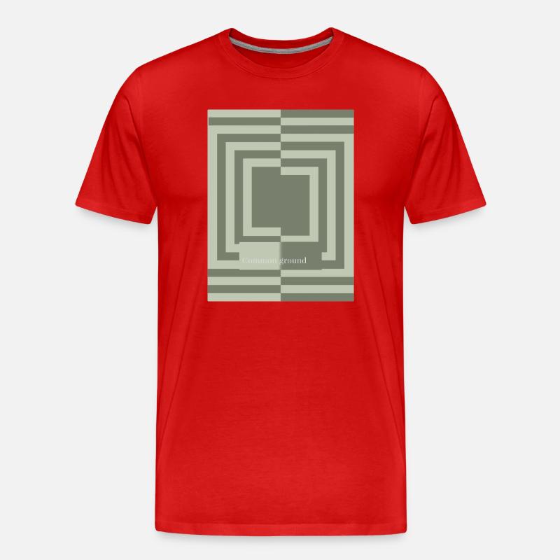 Common ground minimal geometric harmony - Männer Premium Bio T-Shirt - Rot