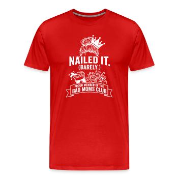 Bad Moms Club : Pas tout à fait parfait - T-shirt bio Premium Homme - rouge - Devant - Damien (186cm)