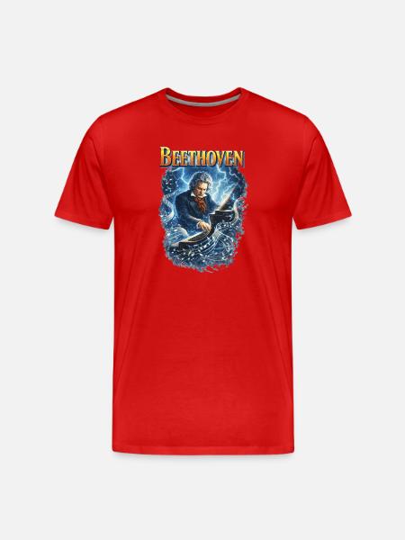 Beethoven Kraft: Electrifying Piano - Men's Premium Organic T-Shirt - red