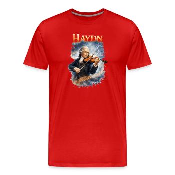 Haydn Violin in the Storm - Men's Premium Organic T-Shirt - red - Front - Damien (186cm)