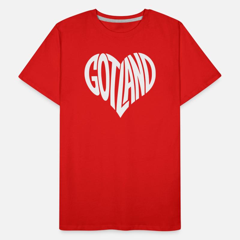 Lettrage Gotland Heart T-shirt bio Premium Homme