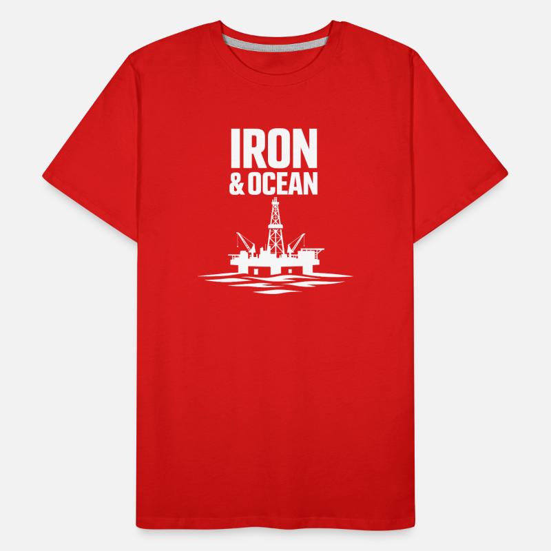 Surface de forage de forage offshore Surface de forage T-shirt bio Premium Homme