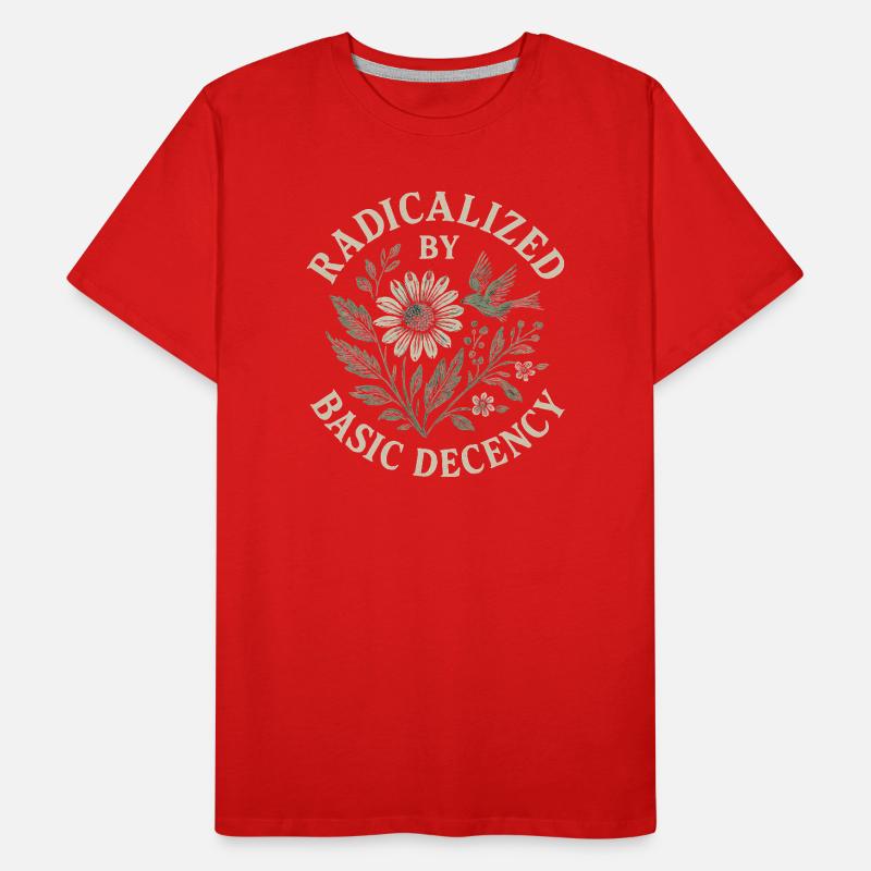 Radicalized By Basic Decency Floral Design Männer Premium Bio T-Shirt