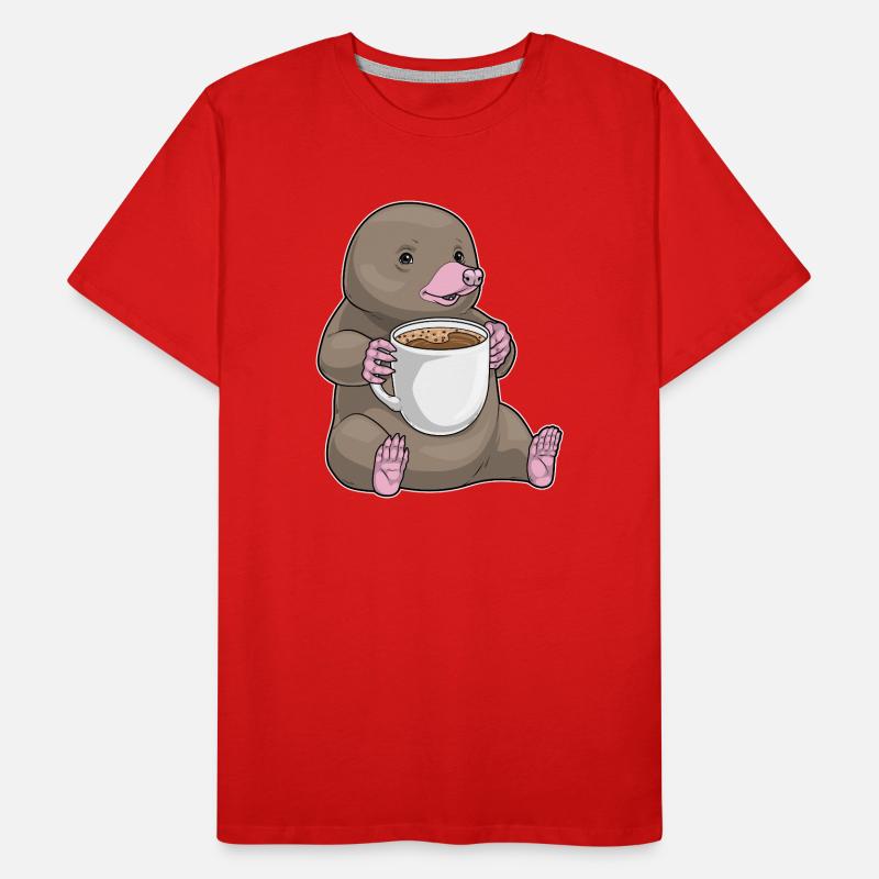 Maulwurf Kaffee Tasse Männer Premium Bio T-Shirt
