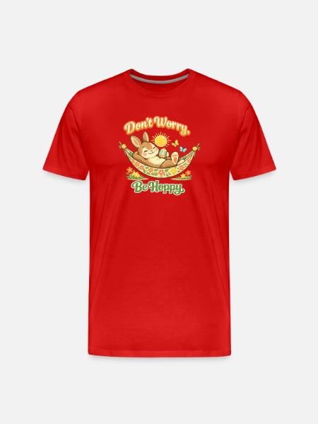 Saying Easter Bunny Funny - Men's Premium Organic T-Shirt - red