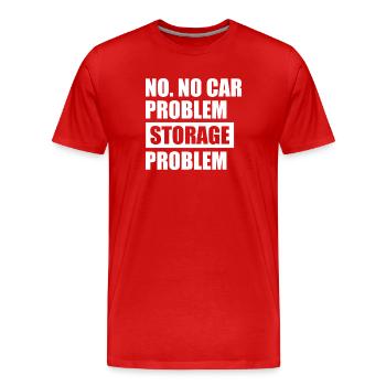 No. No car Problem Car lover car guy mechanic - Männer Premium Bio T-Shirt - Rot - Vorne - Damien (186cm)