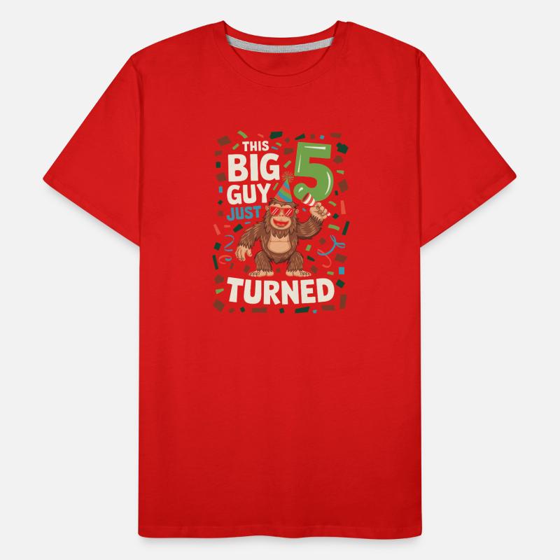  This Big Guy Just Turned 5 Lustiger Gorilla 5 Männer Premium Bio T-Shirt