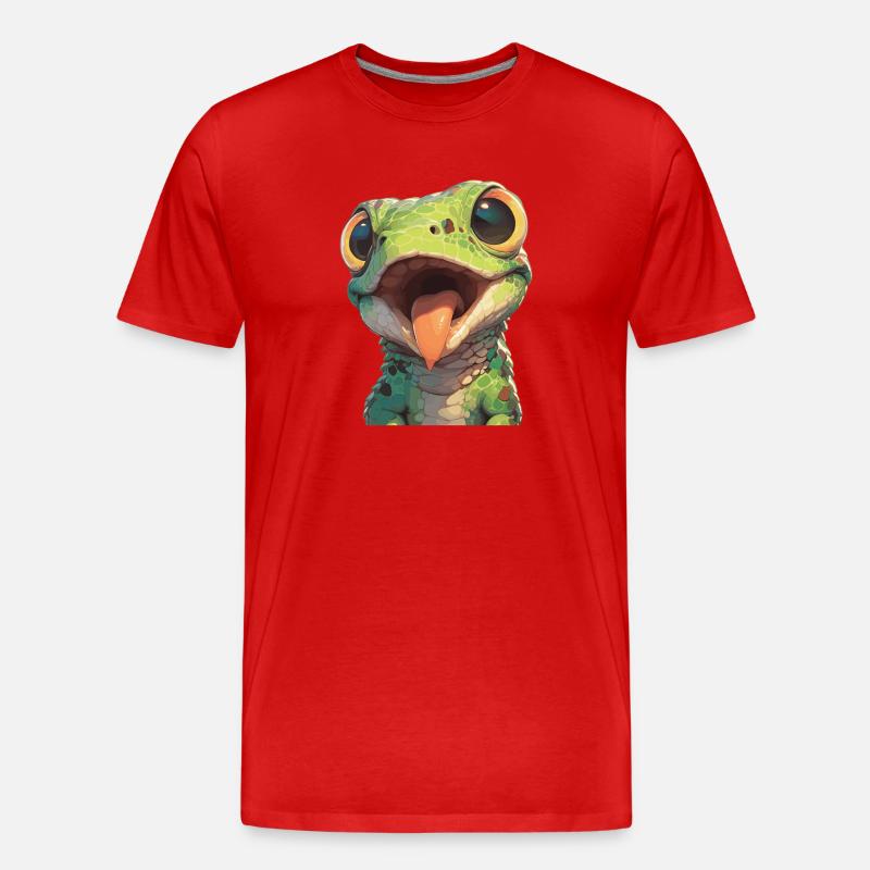 Eidechsen Eidechse - Männer Premium Bio T-Shirt - Rot