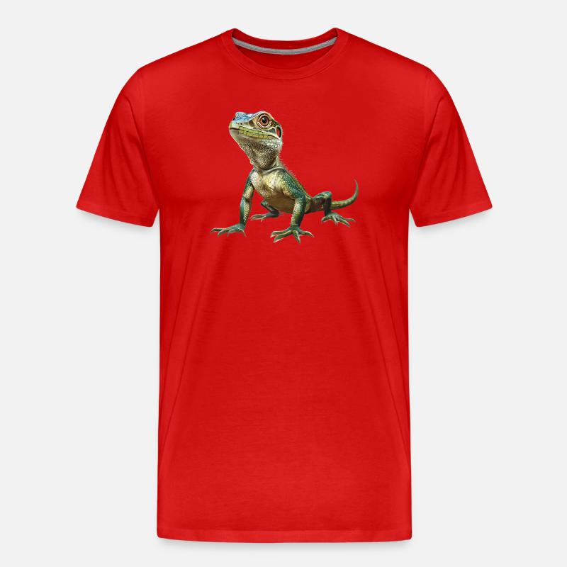 Eidechsen Eidechse - Männer Premium Bio T-Shirt - Rot