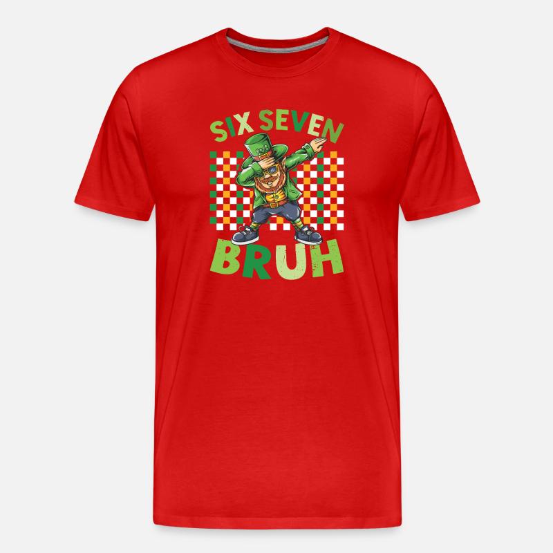 Kobold St. Patrick's Day - Männer Premium Bio T-Shirt - Rot
