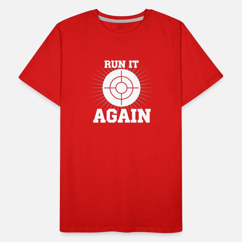 Shooting range at the shooting range, shooting exercises at the Men's Premium Organic T-Shirt