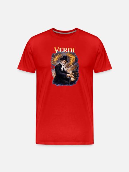 Verdi Piano Storm - Men's Premium Organic T-Shirt - red