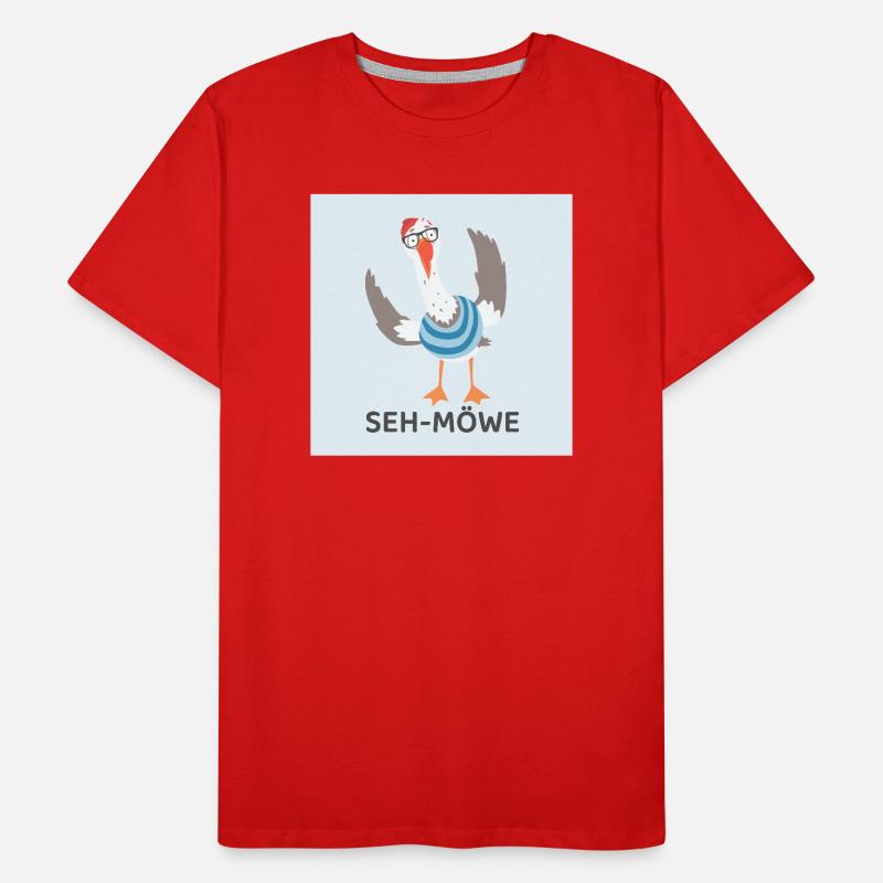 SEH-MÖWE – Lustige Möwe Männer Premium Bio T-Shirt