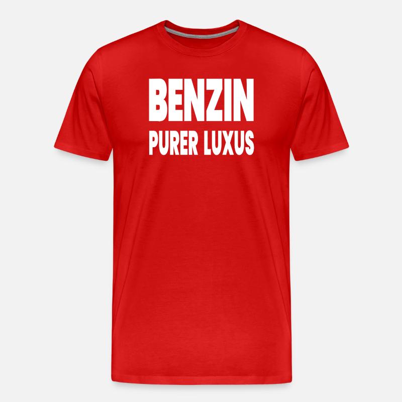 Benzin - Männer Premium Bio T-Shirt - Rot