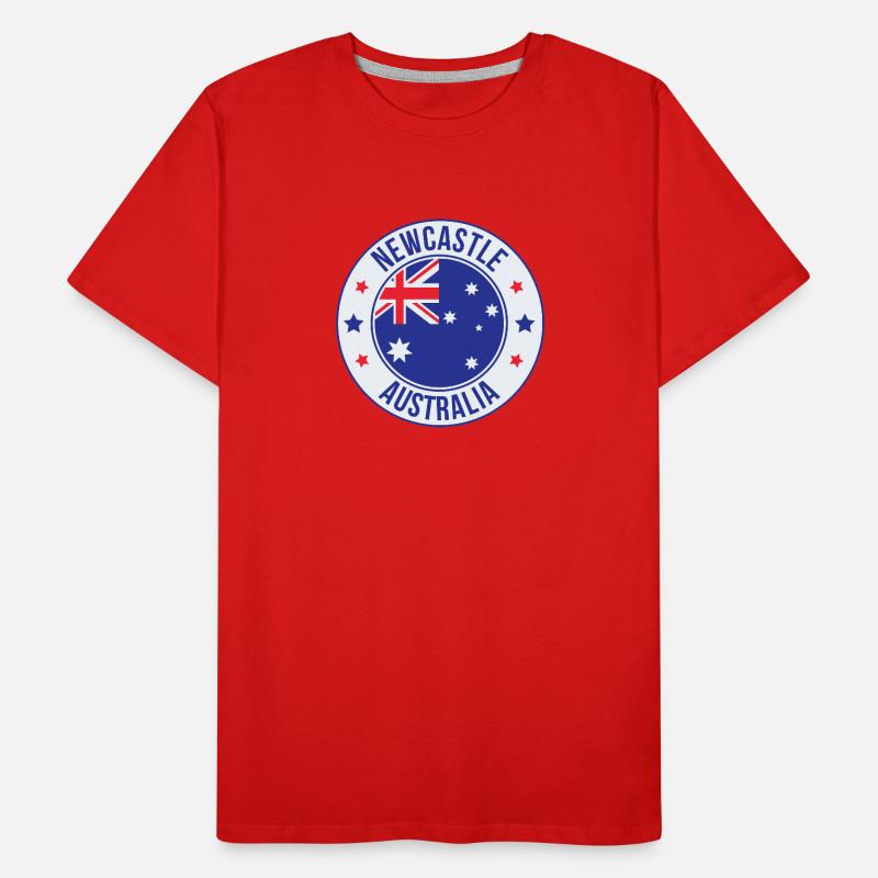 Emblème de l’insigne de Newcastle Australie T-shirt bio Premium Homme
