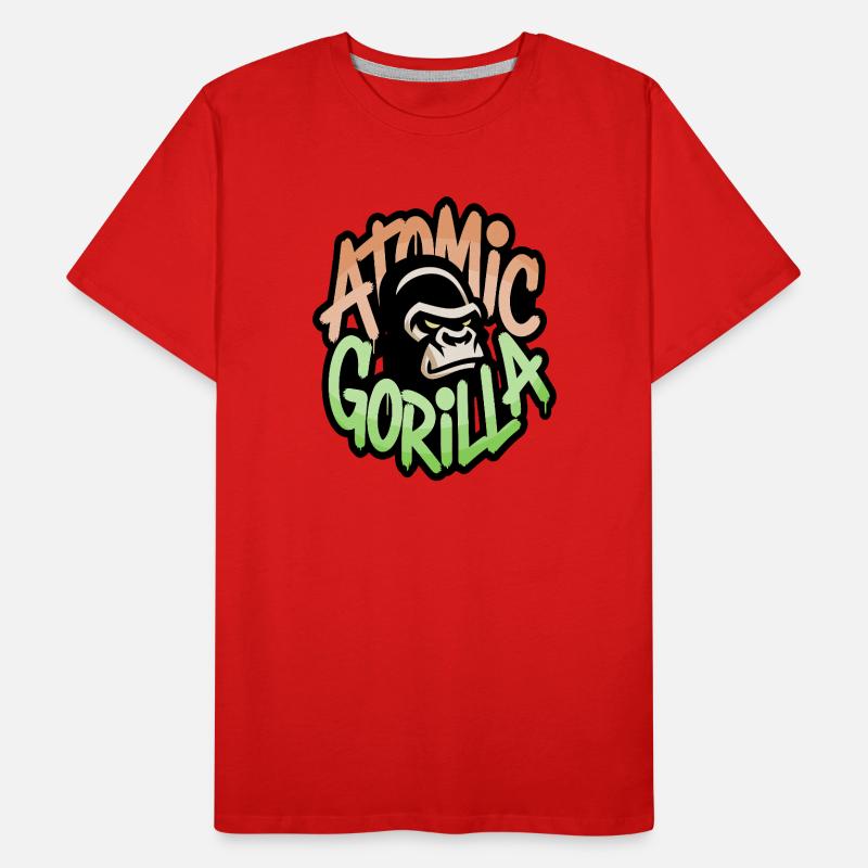 Atom-Gorilla-Graffiti Männer Premium Bio T-Shirt