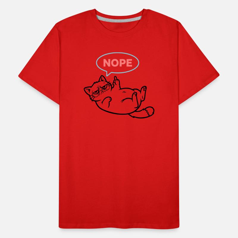 Chat Nope Bulle de Dialogue Colorée T-shirt bio Premium Homme
