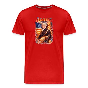Founding father in a thunderstorm - Men's Premium Organic T-Shirt - red - Front - Damien (186cm)