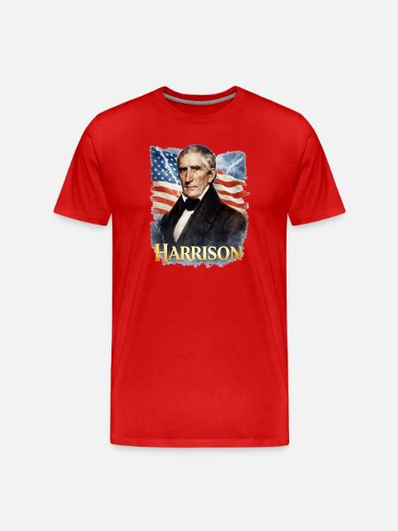 Patriotic Hero Portrait - Men's Premium Organic T-Shirt - red