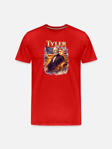 Tyler Sturmheld mit Flagge - Männer Premium Bio T-Shirt - Rot