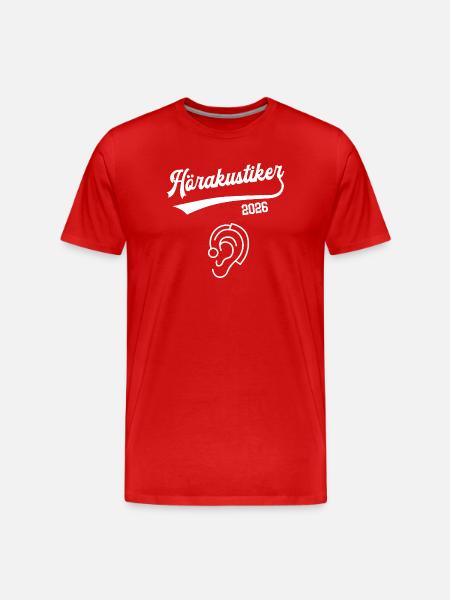 Audiologist 2026 Apprenticeship Profession Acoustician - Men's Premium Organic T-Shirt - red
