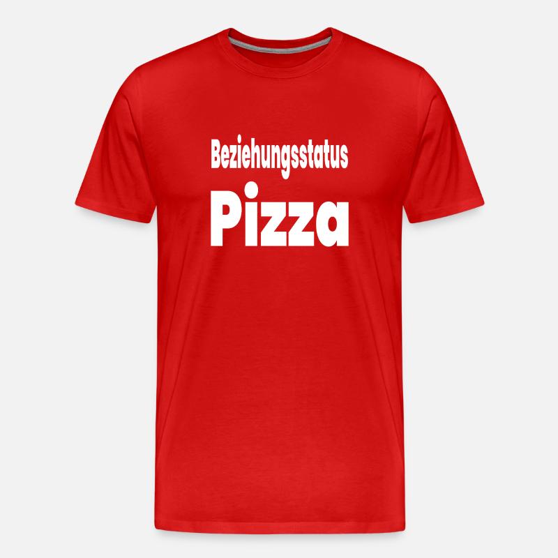 Pizza - Männer Premium Bio T-Shirt - Rot